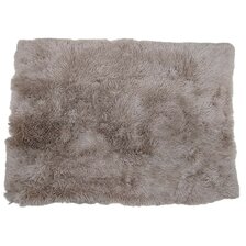 Podložka s vysokým vlasom protišmyková hnedá 100 x 70 cm